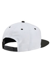 Society Snapback Hat White Black View 2