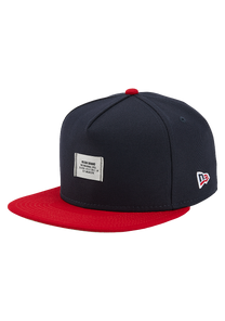 Society Snapback Hat Navy Red View 1