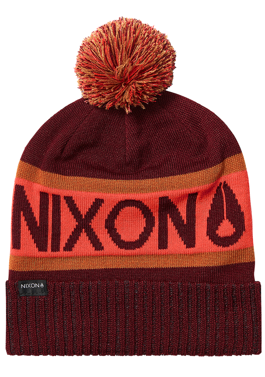 Teamster Beanie Burgundy Fire View 1