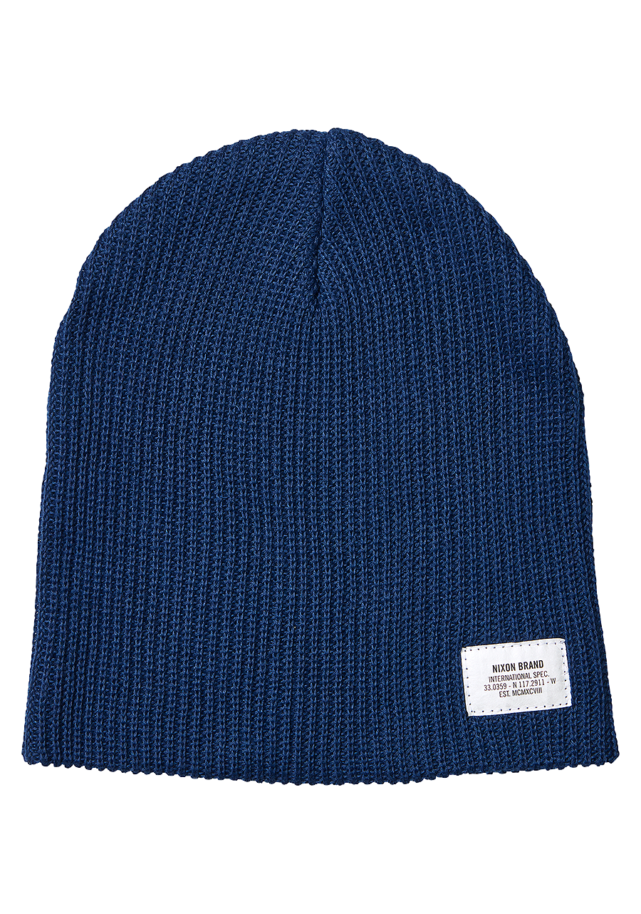 Compass Beanie Navy View 1