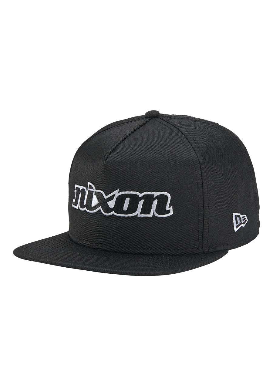 Ninetyeight Snapback Hat Black White View 1