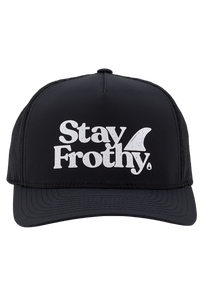 Frothy Snapback Hat Black White View 3