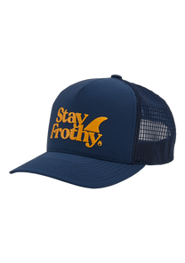 Frothy Snapback Hat Midnight Blue Dark Yellow View 1