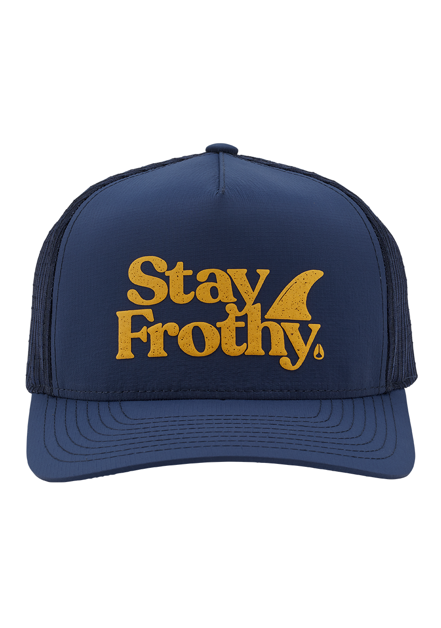Frothy Snapback Hat Midnight Blue Dark Yellow View 3