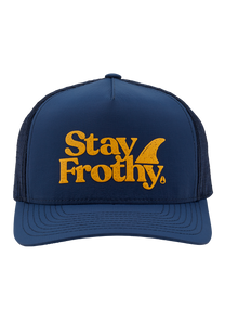 Frothy Snapback Hat Midnight Blue Dark Yellow View 3