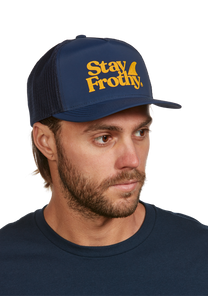 Frothy Snapback Hat Midnight Blue Dark Yellow View 6