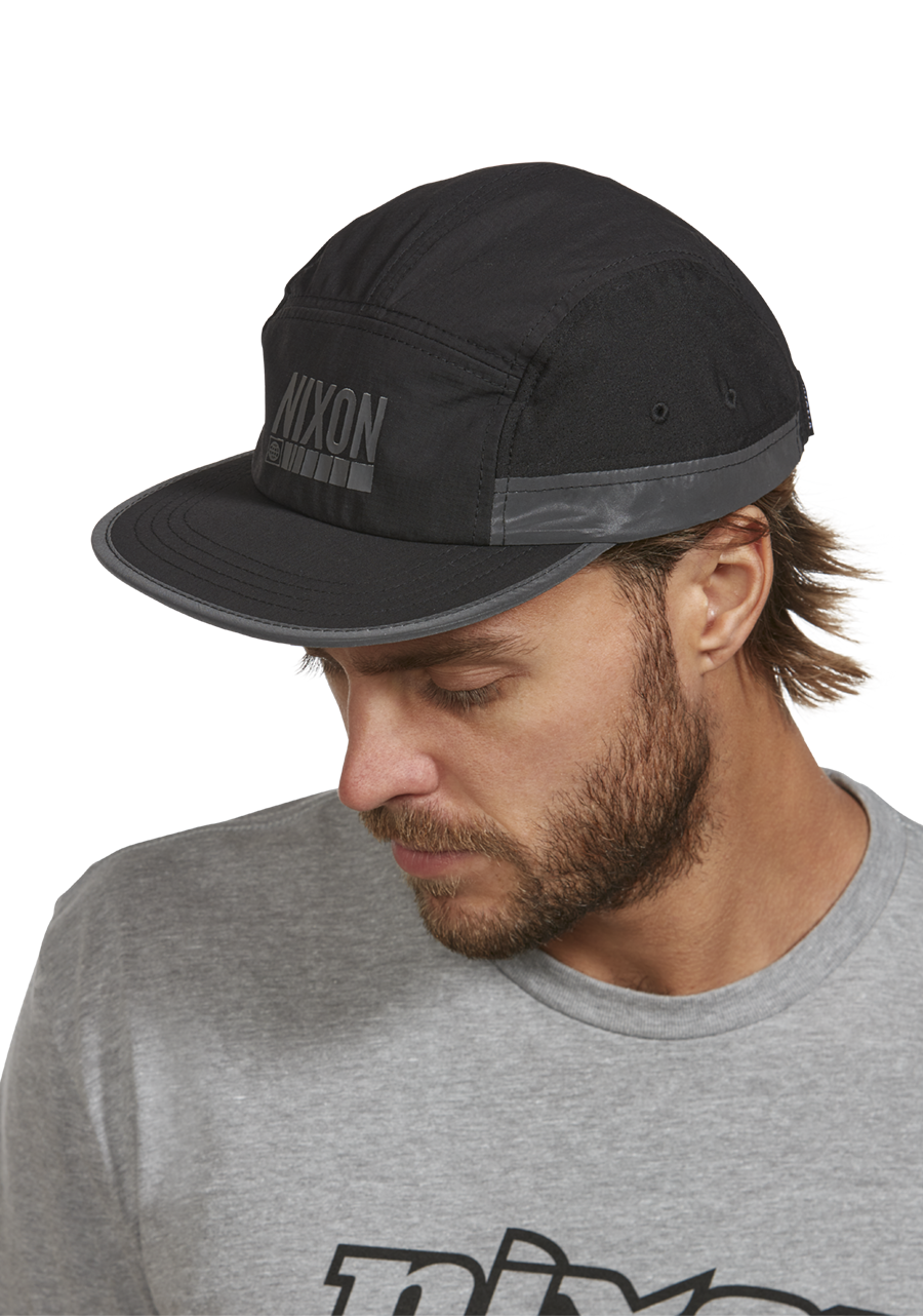 Night Runner Strapback Hat Black View 5
