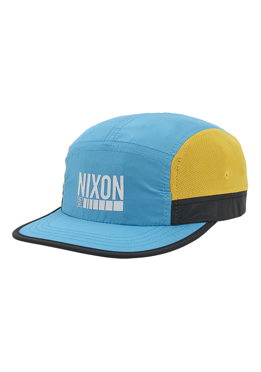 Night Runner Strapback Hat Aqua Yellow View 1
