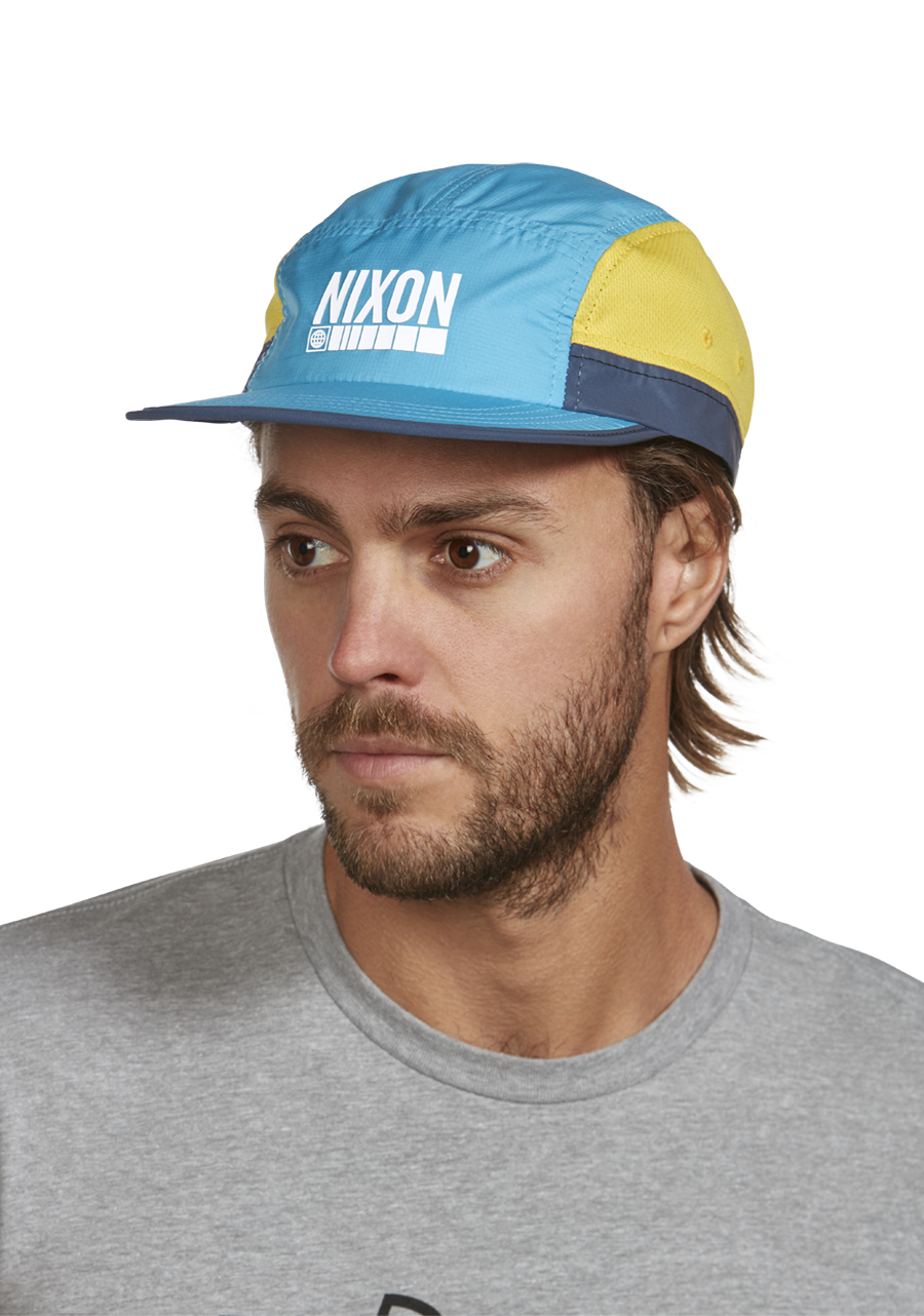 Night Runner Strapback Hat Aqua Yellow View 6