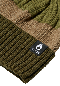 Schrader Pom Beanie Olive Multi View 2