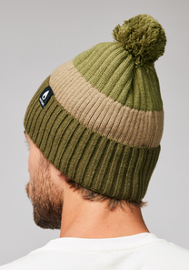 Schrader Pom Beanie Olive Multi View 4