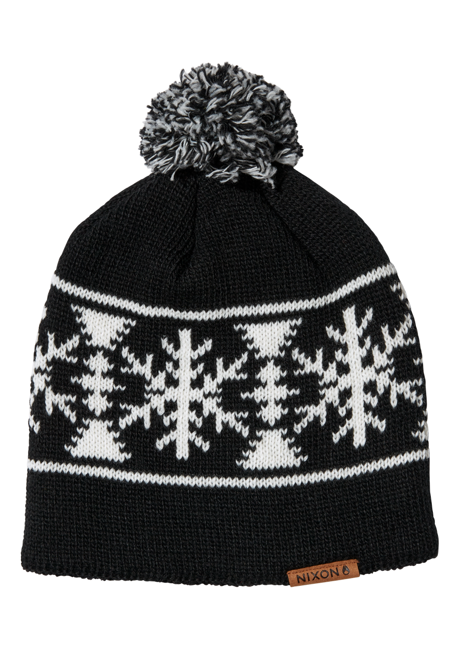 Meister Wool Pom Beanie Black / White View 1