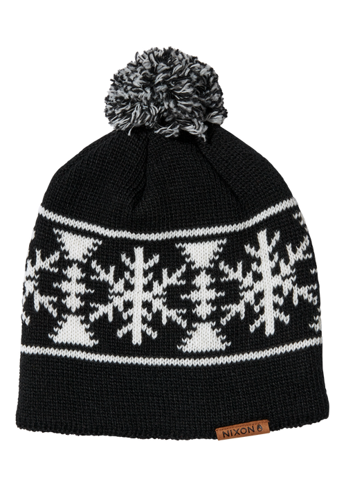 Meister Wool Pom Beanie Black / White