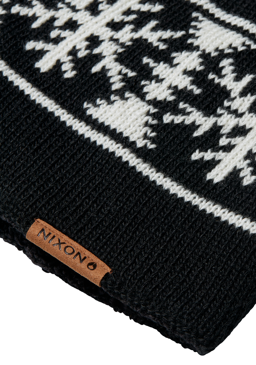 Meister Wool Pom Beanie Black / White View 2