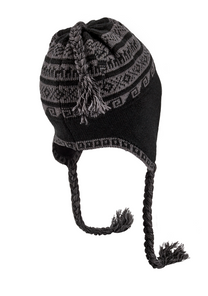Bennett Earflap Beanie Black Gray View 6