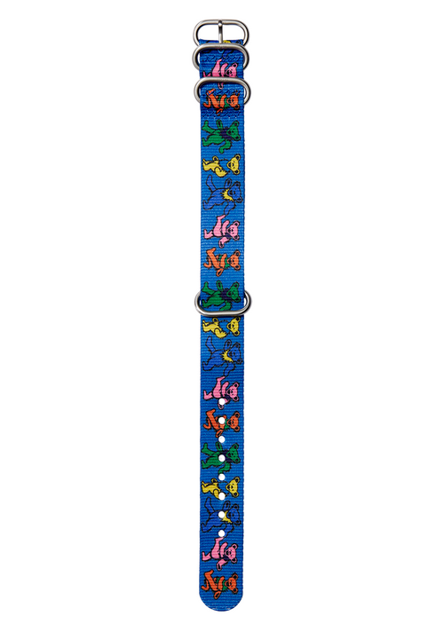 Free GWP Grateful Dead 20mm Recycled NATO Band - Blue / Dancing Bears