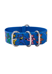 Grateful Dead 20Mm Recycled Nato Band Blue Dancing Bears View 2