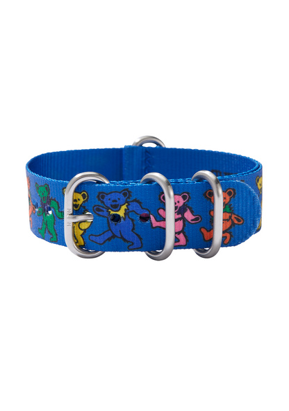 Free GWP Grateful Dead 20mm Recycled NATO Band - Blue / Dancing Bears View 2