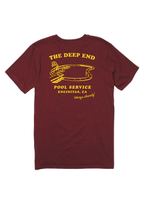 Pool Service T Shirt Burgundy View 6
