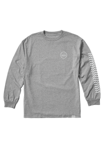 Waves Long Sleeve T Shirt Heather Gray View 1