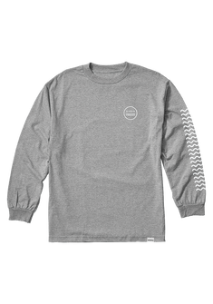 Waves Long Sleeve T Shirt Heather Gray