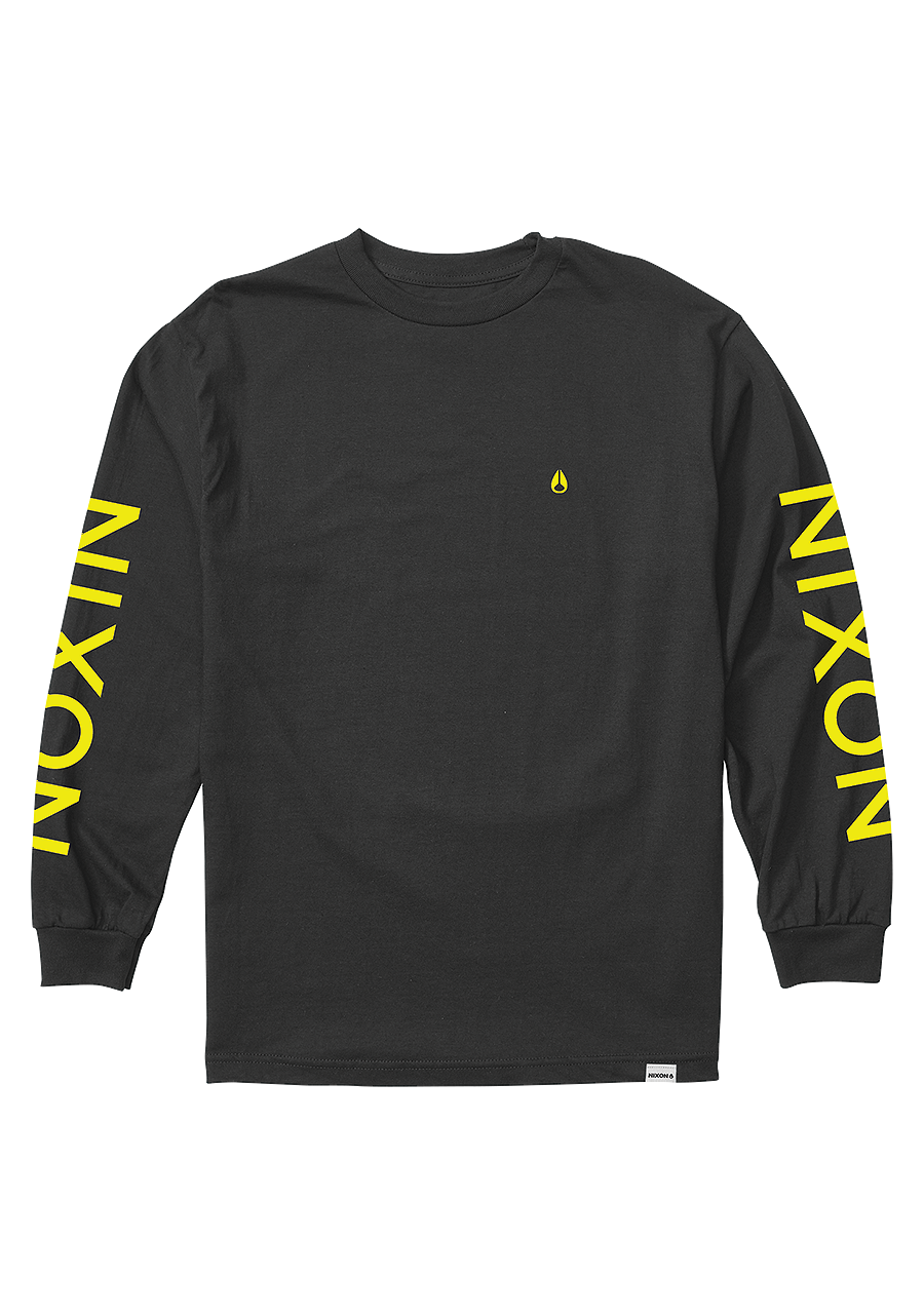 Sparrow Long Sleeve T Shirt Black Yellow View 1