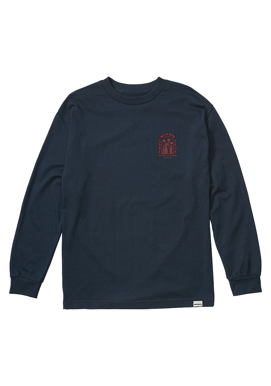Temple Long Sleeve T Shirt Navy View 1