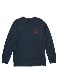 Temple Long Sleeve T Shirt Navy