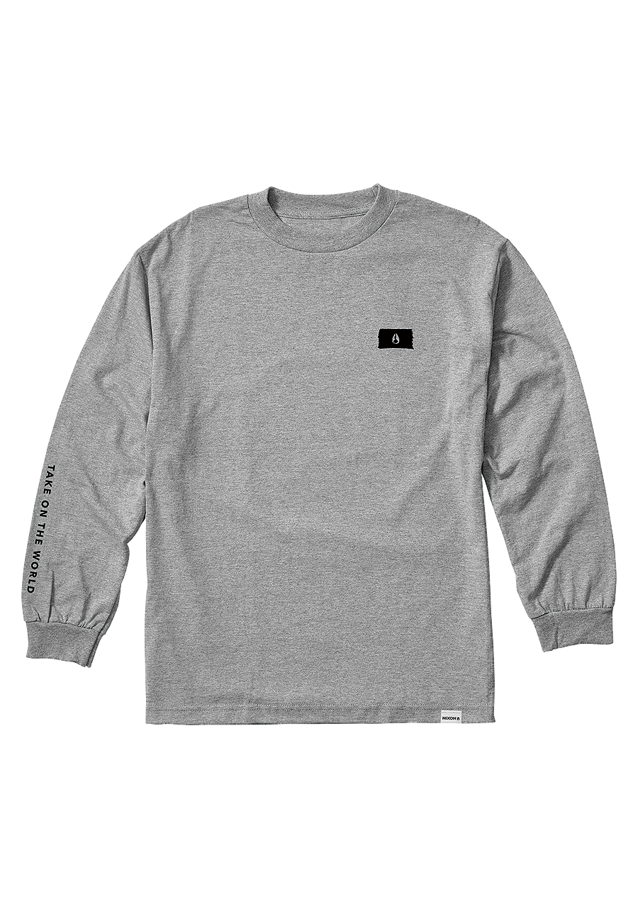 Conquer Long Sleeve T Shirt Heather Gray View 2
